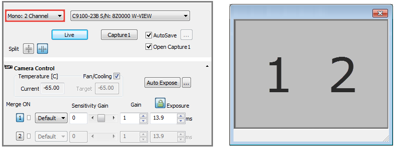 Monchrome 2 Channel Side-By-Side
